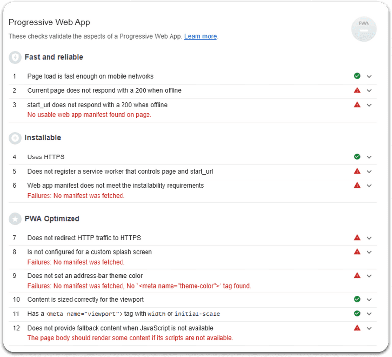 pwa info